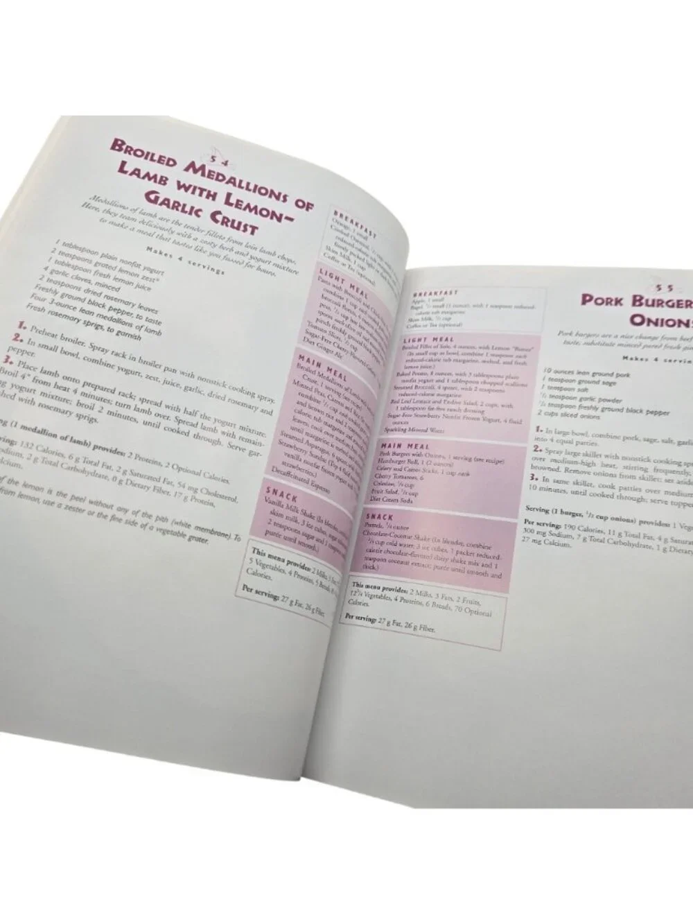 Weight Watchers New 365-Day Menu Cookbook Hardcover 1996 Complete Meal Planning